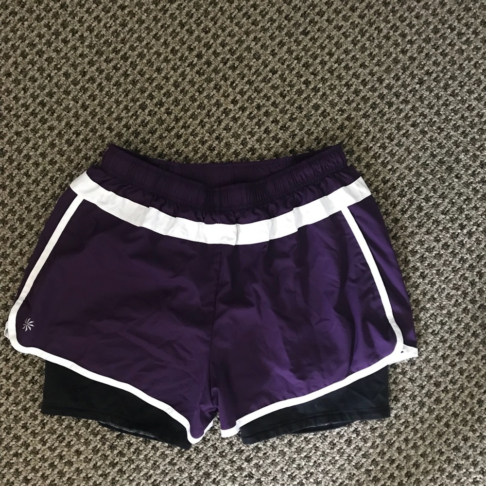 Athleta 2 in 1 race shorts Size Medium